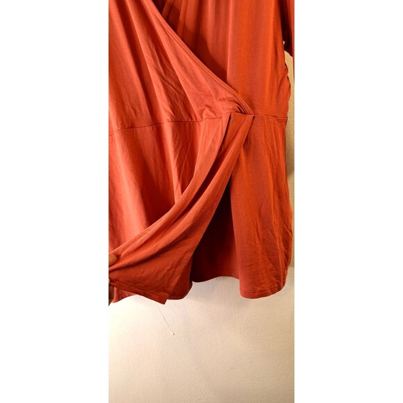 J JILL WEAREVER COLLECTION Wrap Front Baby Doll Top Women's Sz L Petite Bohemian - Picture 9 of 9